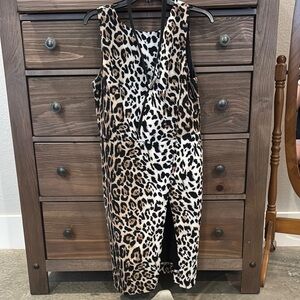 Leopard Print Sleeveless Dress